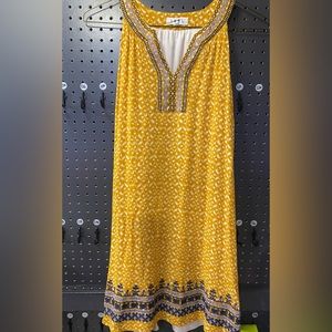 Anthropologie THML Embroidered Geometric A-Line Dress XXL